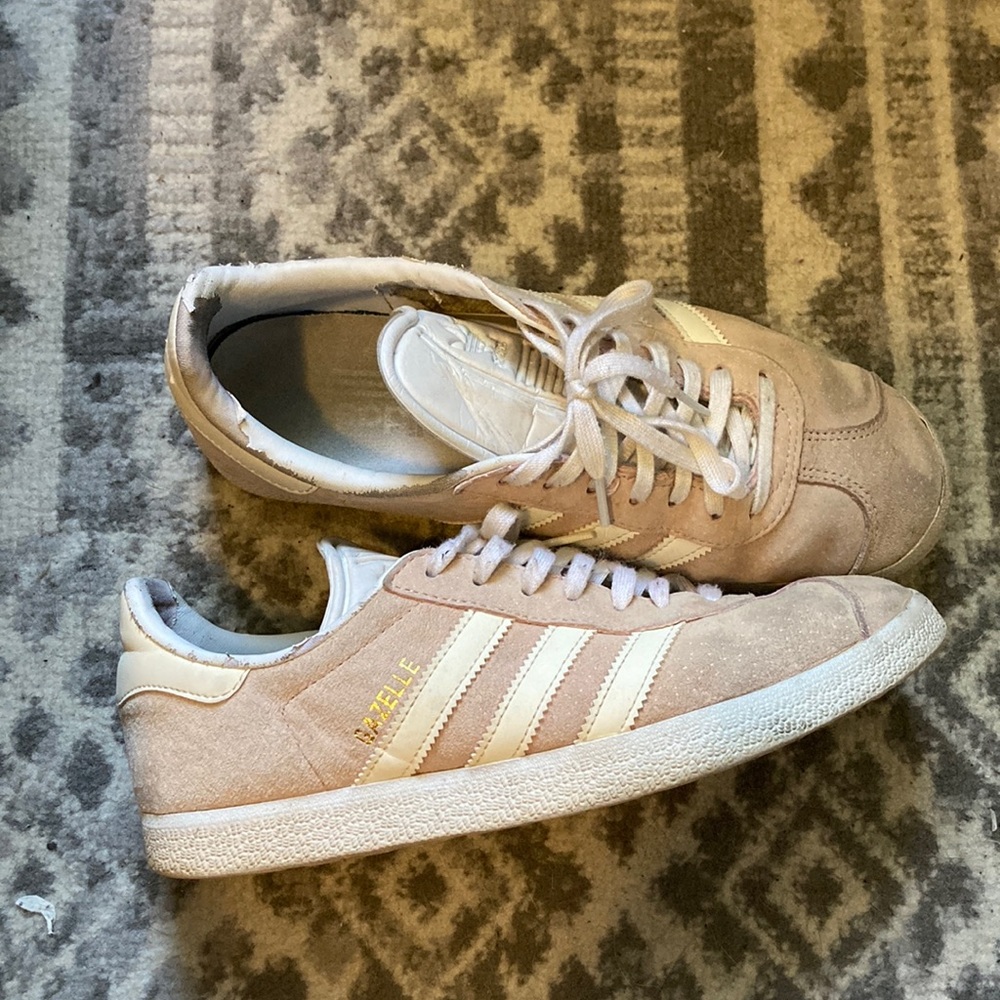 Light pink adidas gazelle sneakers